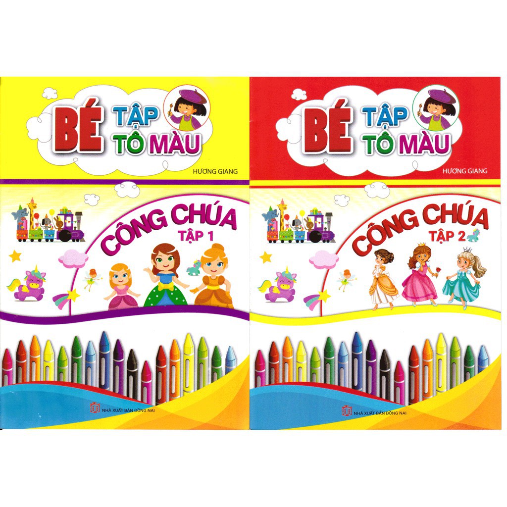 Sách - Combo Bé tập tô màu chủ đề công chúa