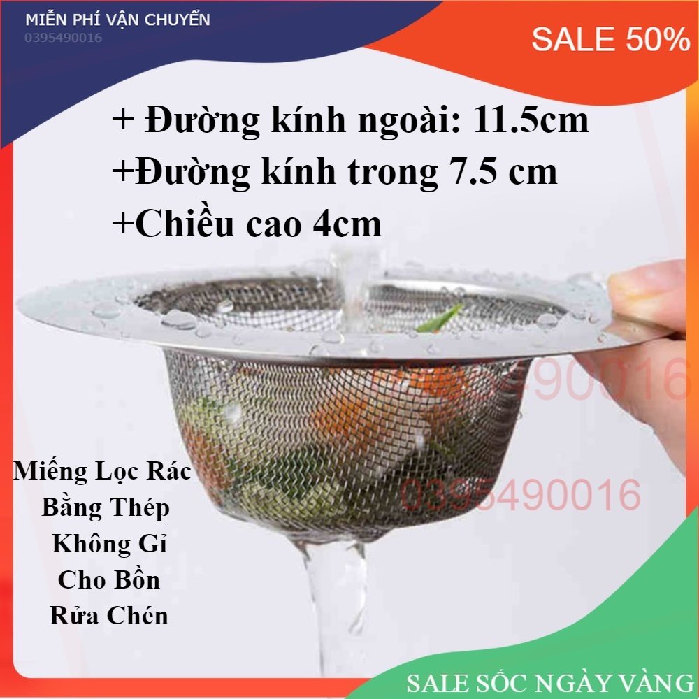 Miếng lọc rác bằng thép không gỉ cho bồn rửa chén cao cấp chất liệu inox lưới lọc rác bồn rửa bát, nhà vệ sinh