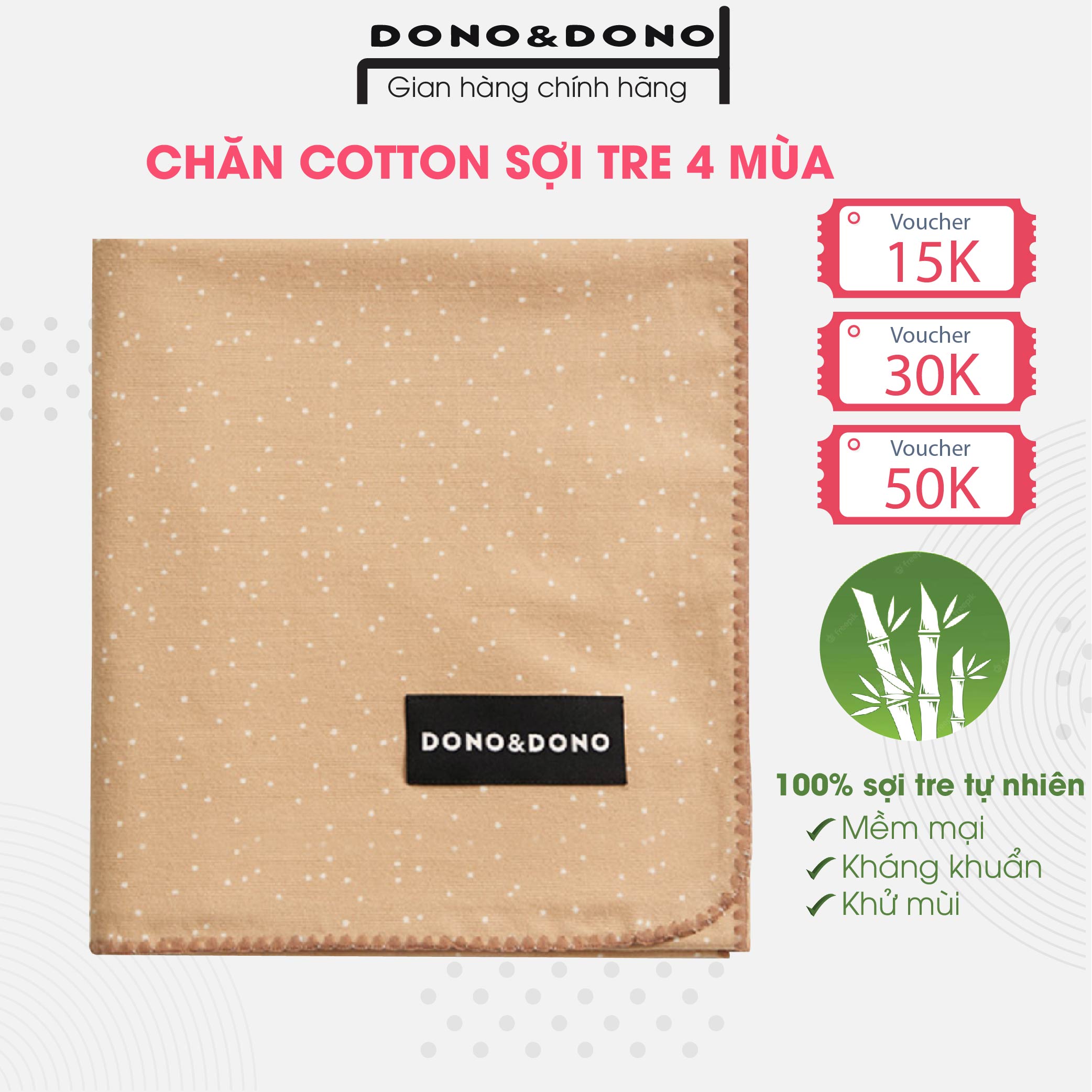 Chăn Cotton Sợi Tre 4 Mùa Cho Bé, Thoáng Khí,Mềm mịn, An Toàn Cho Bé