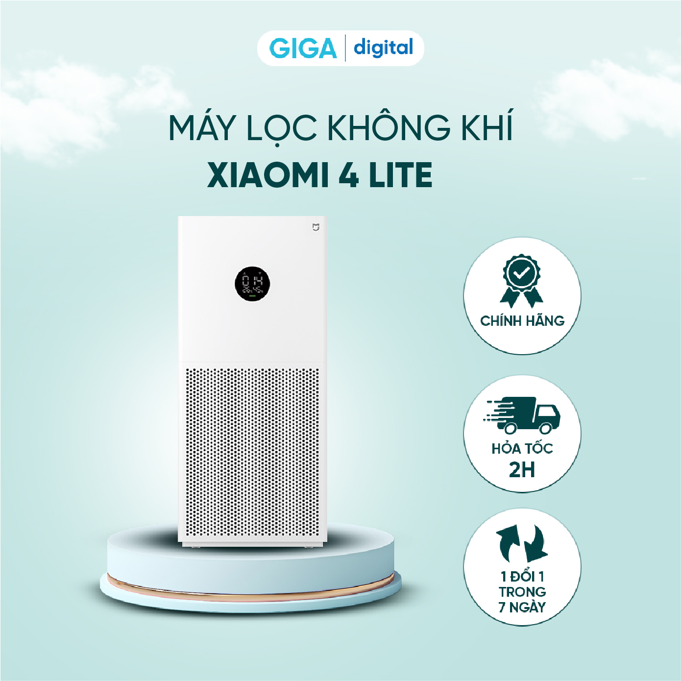 Máy lọc không khí Xiaomi 4 Lite lọc bụi mịn Lọc yên tĩnh BH 12 tháng