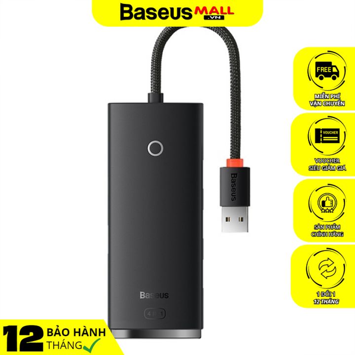 Hub chuyển đa năng baseus lite series 4-port usb-a/type-c hub adapter