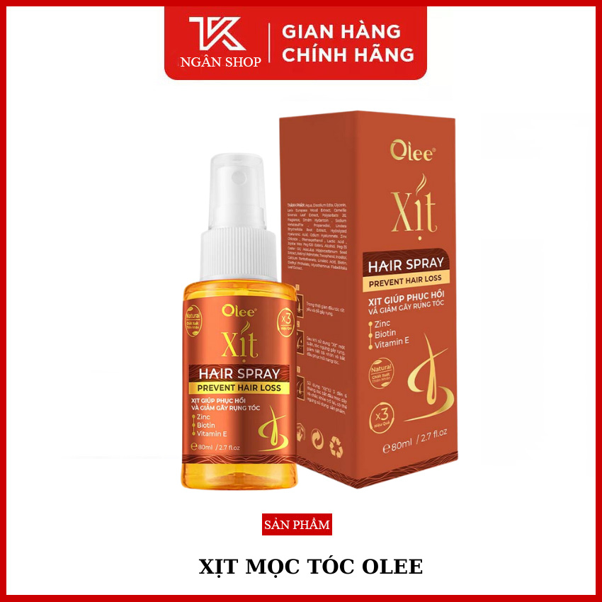 Xịt mọc tóc xịt kích mọc tóc hiệu quả xịt dưỡng mọc tóc, chai xịt mọc tóc Olee ngăn gãy rụng tóc, kích mọc tóc nhanh dày khỏe, phục hồi tóc yếu, tóc hư tổn, bảo vệ chăm sóc da đầu ngăn ngừa gàu nấm T30 – TKNGANSHOP.COM