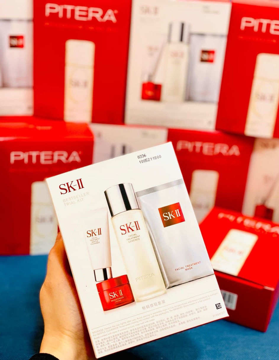 Set dưỡng da 4 món skii/sk-ii best seller trial kit nhật bản