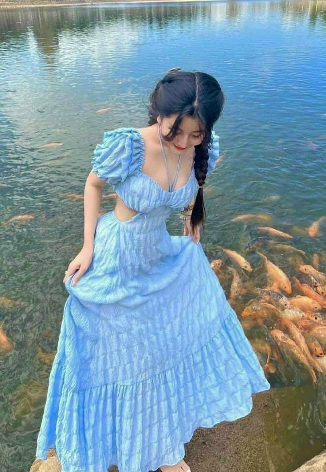 [Ưu đãi voucher 50k TOÀN QUỐC] Đầm Maxi Cổ Yếm Bo Lưng Đi Chơi Đi Biển, Maxi Đi Biển Dự Tiệc,Đầm Váy Maxi Dáng Dài Xòe Hở Lưng Tay Phồng Cổ Vuông Sang Chảnh Thời Trang