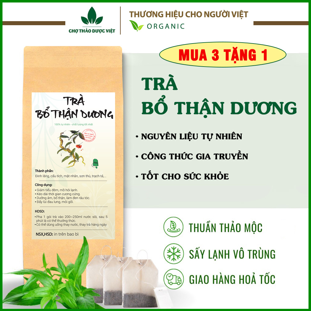  Trà bổ thận dương túi lọc bịch 30 túi x 3g đậm vị trà thơm ngon dễ uống - Chợ Thảo Dược Việt 