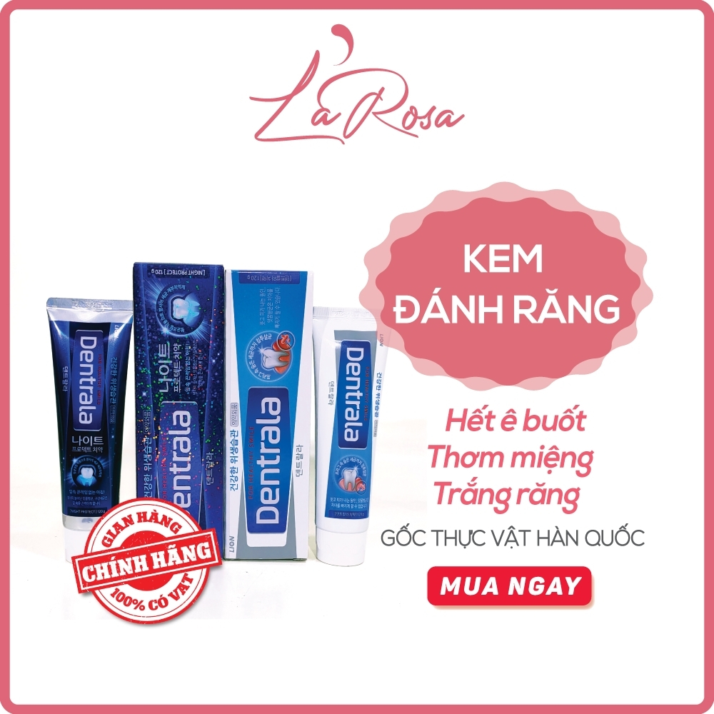 Kem đánh răng hàn quốc ban đêm bạc hà larosa lr24, ngừa sâu răng, trắng răng, diệt khuẩn 99%