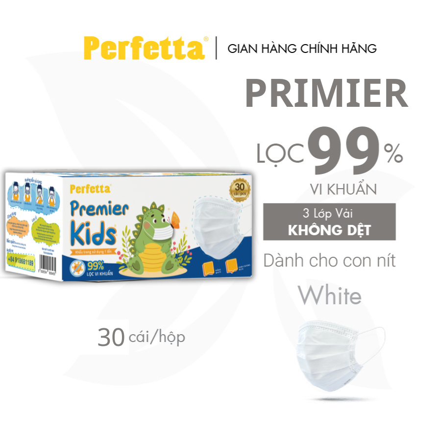Khẩu Trang Y Tế Perfetta Premier Trẻ Em ( 30 cái/hộp)