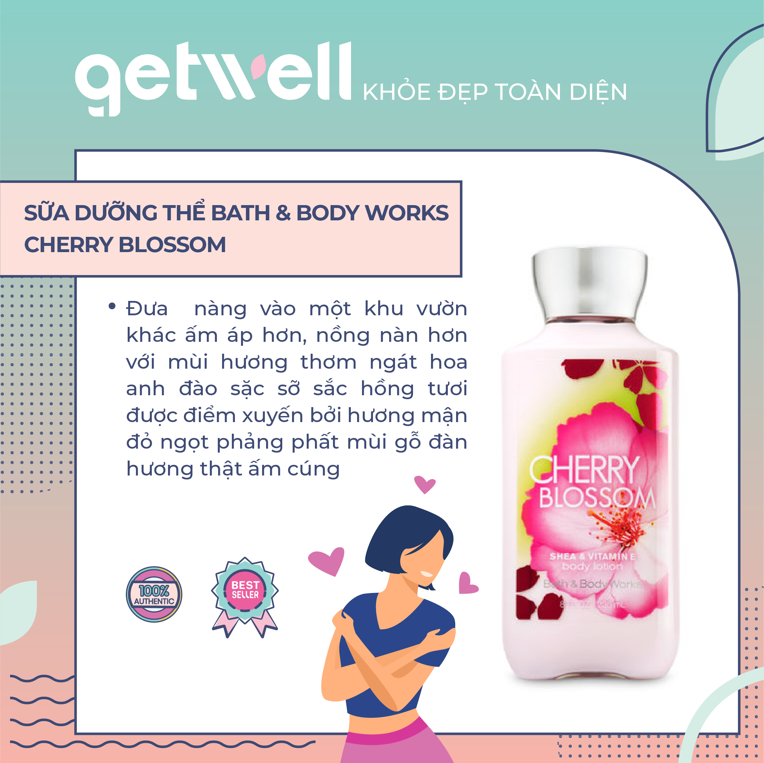 [HCM]CHERRY BLOSSOM | Sữa Dưỡng Thể Cấp ẩm Bath & Body Works Body Lotion  (236ml)