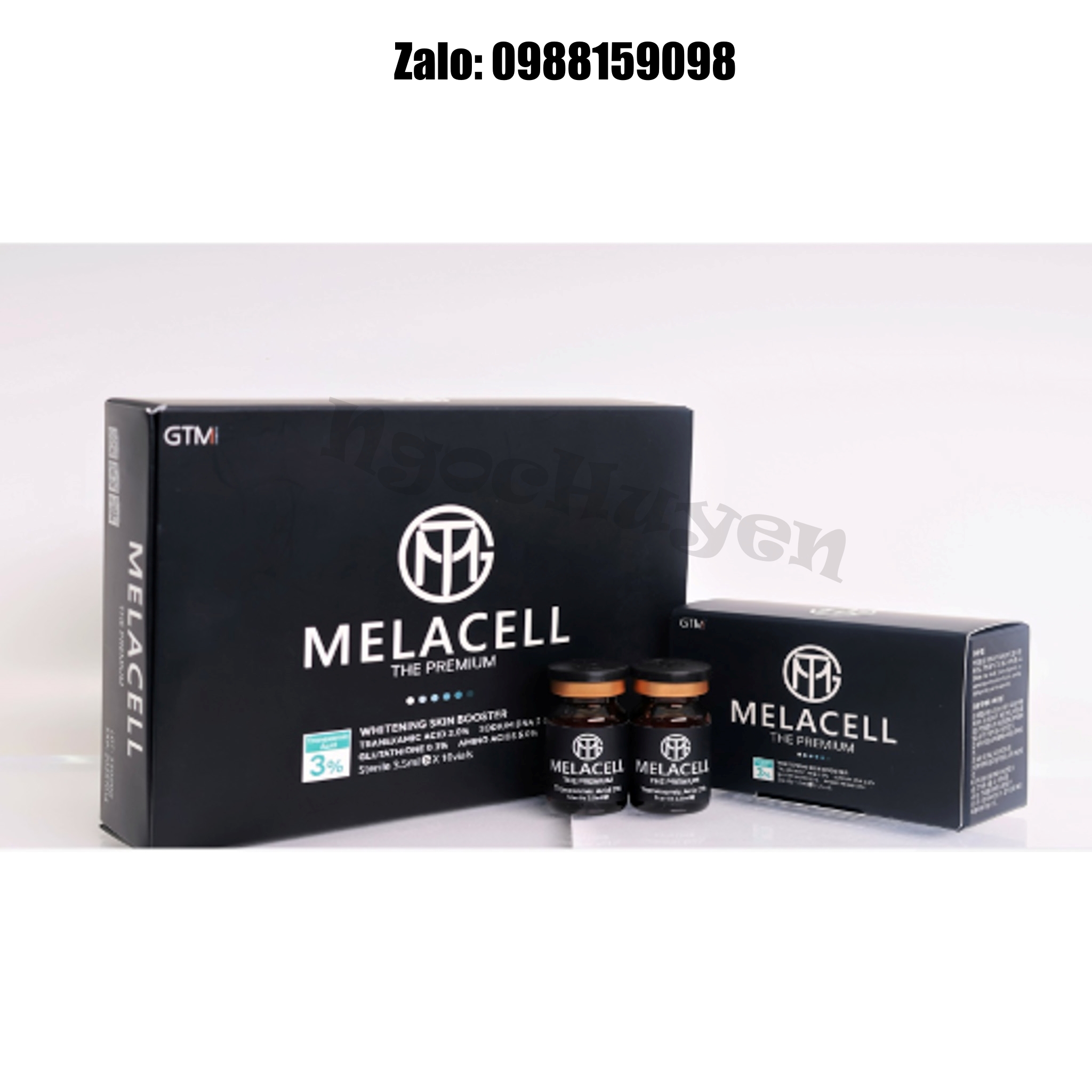 Tinh chất nám dna cá hồi gtm mela cell 3% - 1 hộp 10 lọ