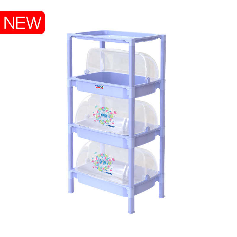 [HCM]Kệ chén có nắp 3 ngăn Duy Tân (size nhỏ)- TẶNG KÈM ỐNG ĐŨA Thành phần: Nhựa PP (Nhựa chính phẩm). - Màu sắc: Đỏ Dương Lá Cafe sữa