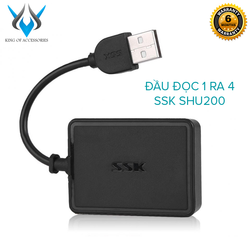 Hub chia usb 1 ra 4 ssk shu200 chuẩn 2.0 - nhất tín computer