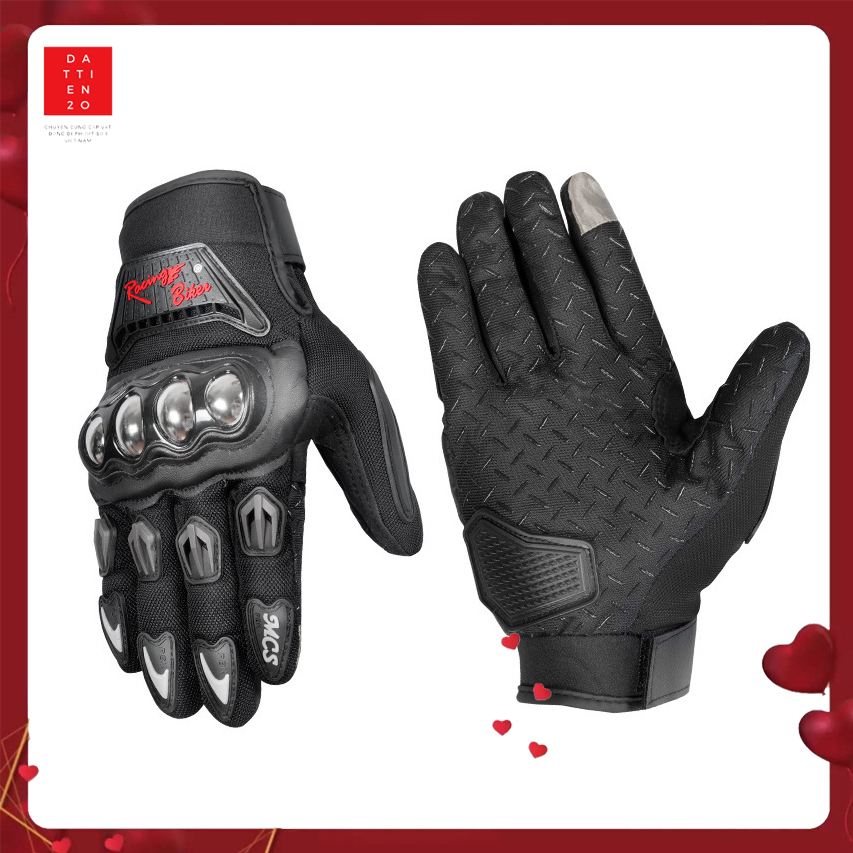 Găng Tay Thể Thao  FREESHIP  Găng Tay Cảm Ứng Chính Hãng Racing Biker & SPORTS  Dài Ngón Gù Inox