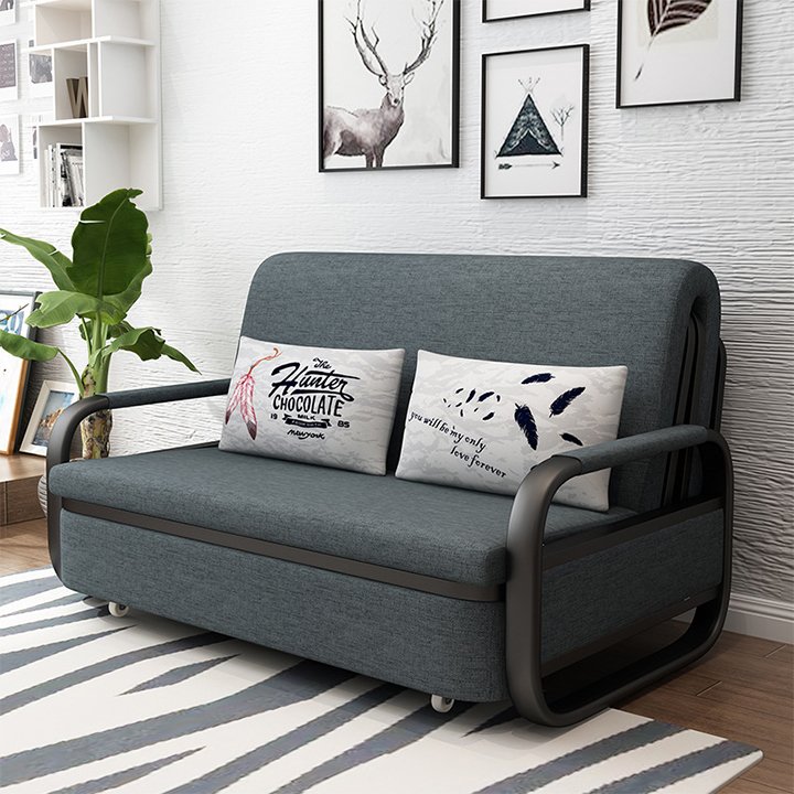 Giường sofa thông minh gấp gọn , giường sofa đa năng , ghế sofa có ngăn chứa đồ khung thép sơn tĩnh điện kt 1,58m x 1,9m