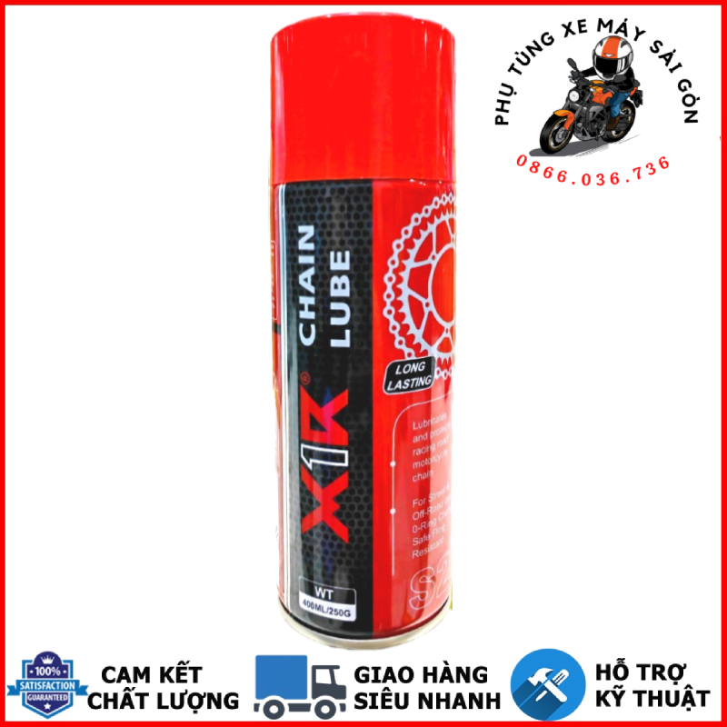 Chai xịt dưỡng sên X1R Chain Lube 400ML phù hợp mọi loại sên