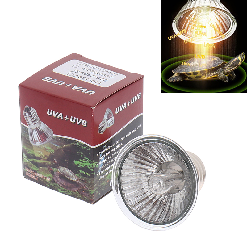 Bóng Đèn Bò Sát UVA UVB 3.0 255075W Bóng Đèn UV Cho Rùa Đèn Sưởi Điều