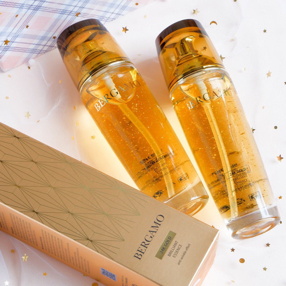 Tinh Chất Bergamo 24k Gold Brilliant Essence 110ml - Dưỡng Da - Chống Lão Hóa - Serum dưỡng trắng - Tinh chất vàng 24k