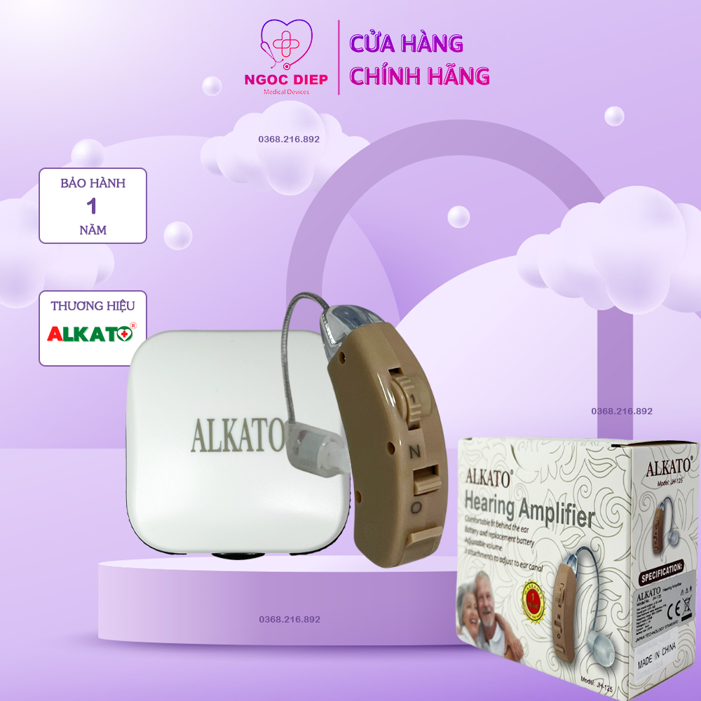 Máy trợ thính gài tai có dây ALKATO JH-125 - Tai nghe trợ thính cho người già - Hàng chính hãng