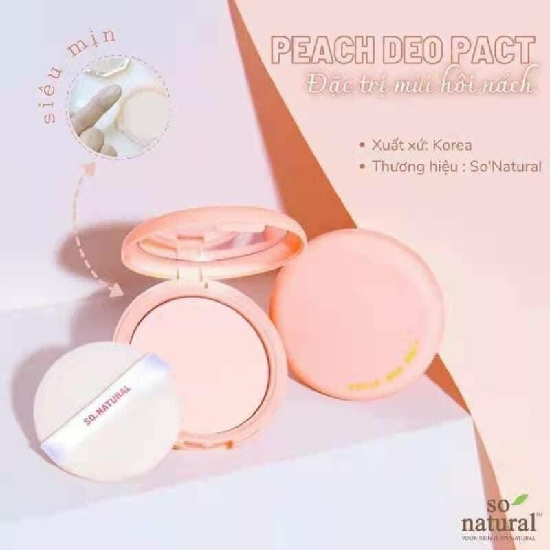 Phấn nách đào peach deo pact hương đào hút mồ hôi khử mùi hiệu qủa - thương hiệu hàn quốc - so'natural