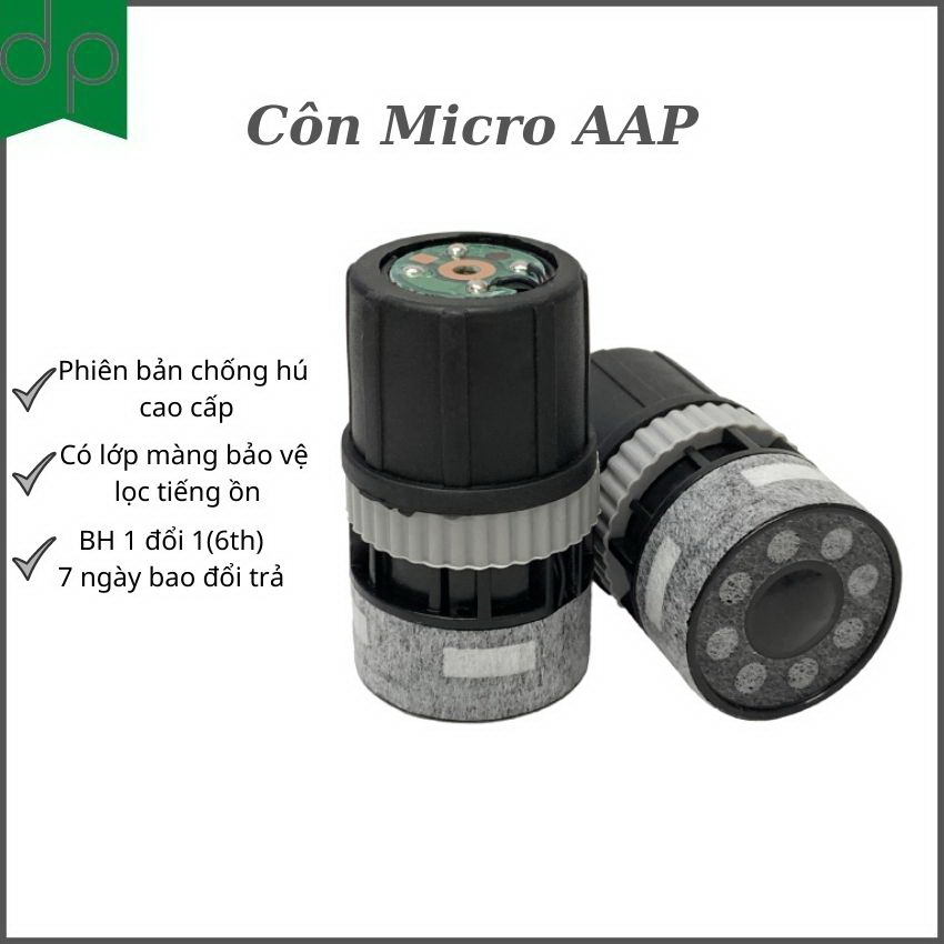 Củ côn micro chống hú aap xám, hàng cao cấp, dùng cho âm thanh chuyên nghiệp, bảo hành 1 đổi 1 trong 6 tháng