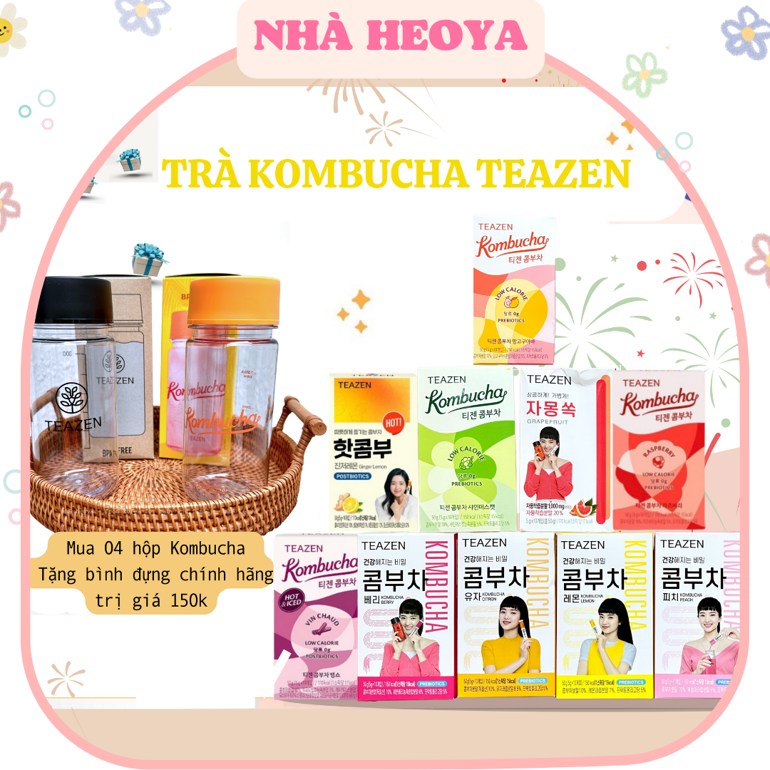 [Tặng quà] Trà thanh nhiệt lên men tự nhiên TEAZEN KOMBUCHA Hàn Quốc