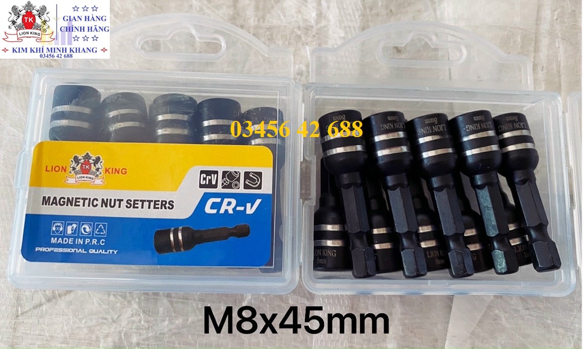 Hộp 10 cái - Đầu Bắn Tôn Dài 45mm , chụp bắn tôn, vít bắn tôn Lionking loại cao cấp