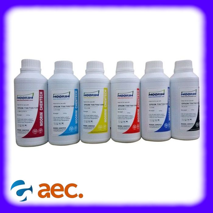 Bộ 6 bình mực in phun Moorim Hàn Quốc chai 100ml (gồm 6 màu BK / C / LC / M / LM / Y) dành cho máy in Epson L805 / L850 / L1800 / T50 / T60 / R1390 / R1430 / R1500W