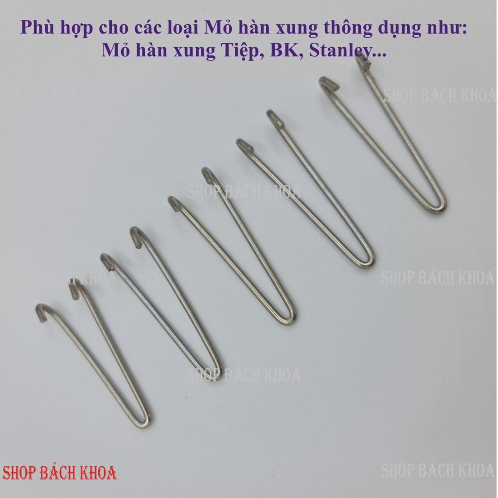 COMBO 05 Mũi mỏ hàn xung bằng đồng mạ hợp kim chống oxy hóa, tiếp xúc tốt, bền, ít đứt gẫy. Shop Bách Khoa