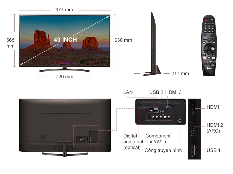 Tivi LG 43uk6340 - Smart Tivi, 43 inch