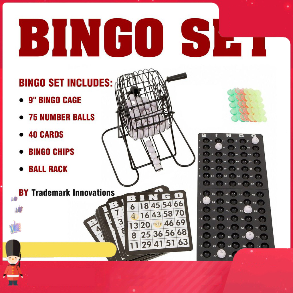 Bộ đồ chơi lồng quay bingo lôtô 75 số vui nhộn - bộ lồng quay loto giải trí " lồng sắt cao cấp"