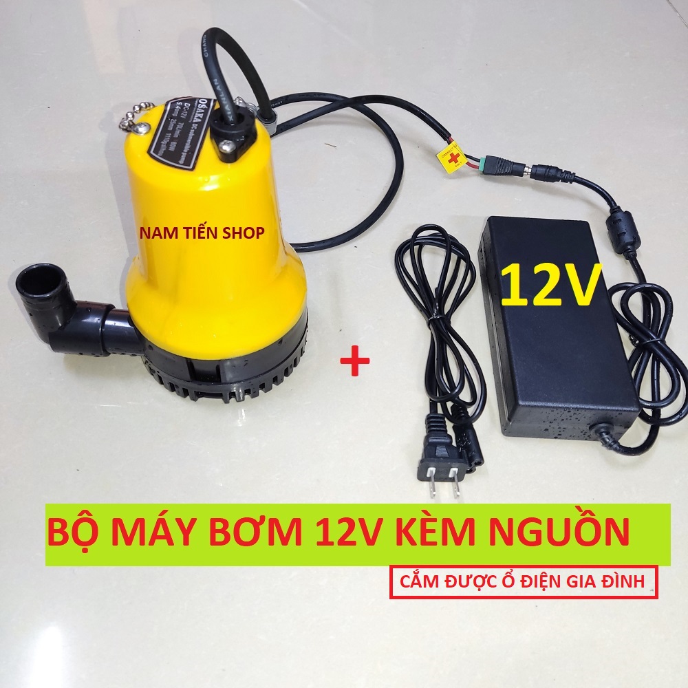 Máy bơm chìm dùng để hút nước chống ngập, hút nước thải 12V DC công suất 45W-80W | Máy bơm tõm | Bơm hút đáy