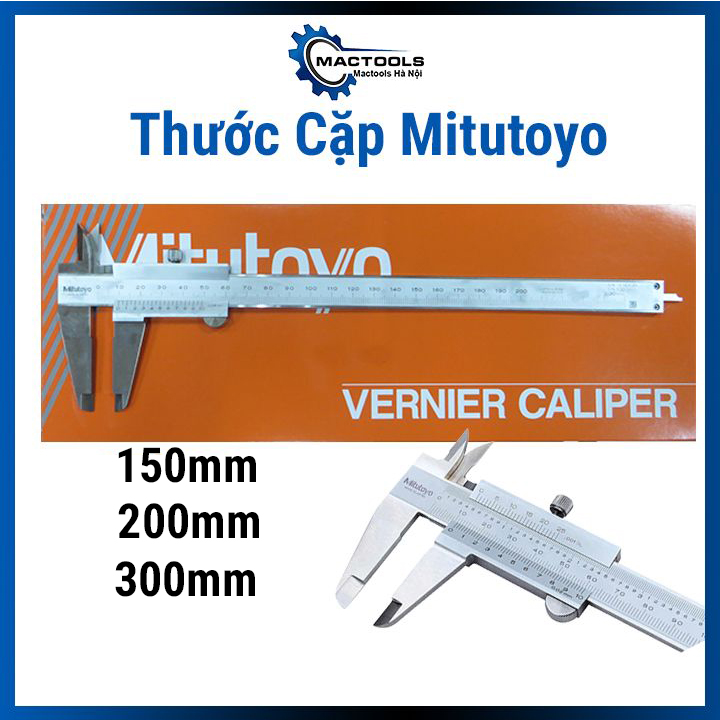 Thước cặp cơ khí Mitutoyo, thước kẹp kích thước 150mm/200mm/300mm độ chính xác cao