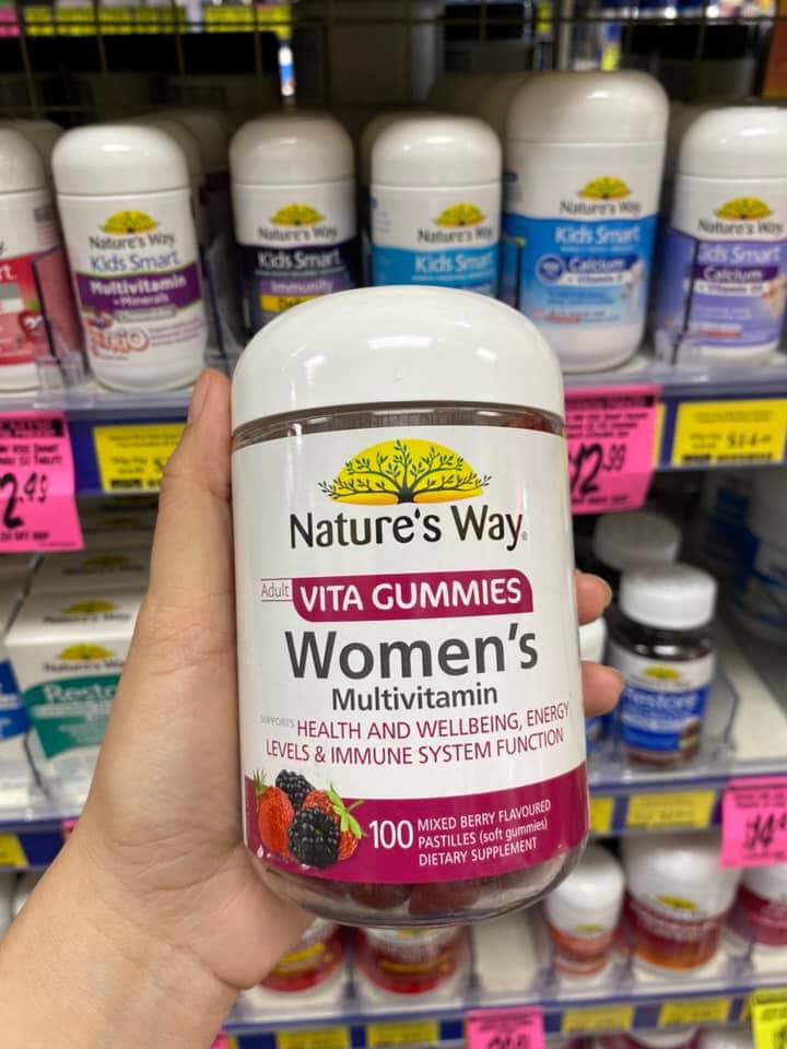 Nature's Way Vita Gummies Adult Womens Multivitamin 100 viên- Kẹo dẻo vitamin tổng hợp dành cho nữ và bé gái từ 12Y
