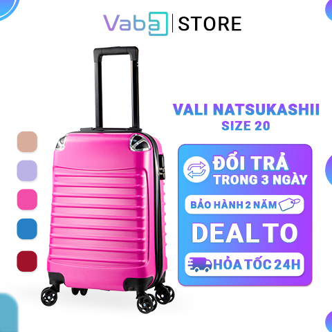 Vali kéo du lịch Vaba Natsukashii vân ngang size 20