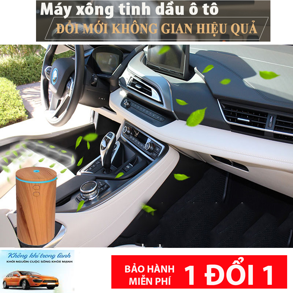 Máy Khuếch Tán Tinh Dầu Ô Tô, MÁy Xông Tinh Dầu Xe Hơi, Máy tạo độ ẩm không khí trên ô tô, có đèn LED cho ô tô, Văn phòng khử mùi ẩm mốc làm sạch không khí