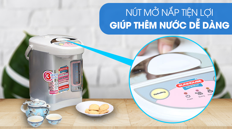 Bình thủy điện Sunhouse SH 1535 3.5 lít hàng trưng bày