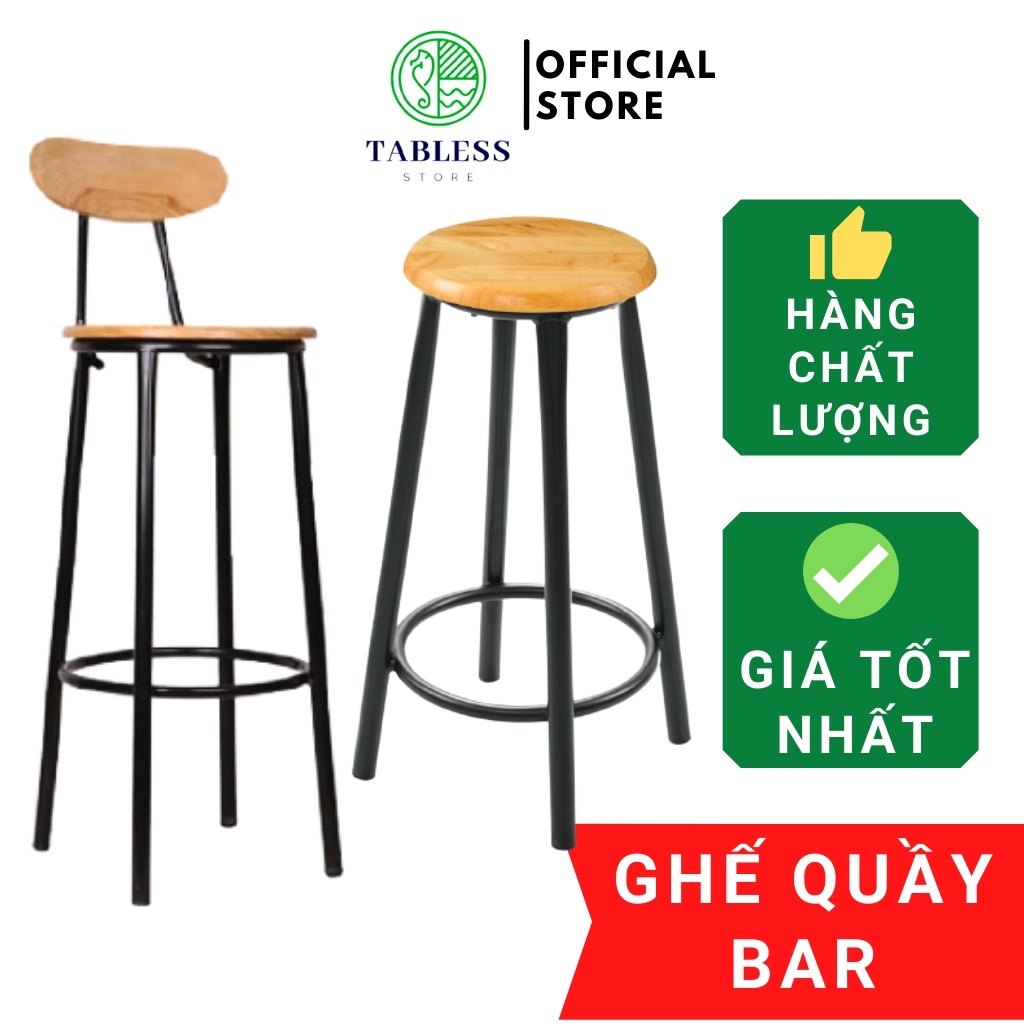 Ghế quầy bar-ghế quầy thu ngân thường dùng cho các quán nước trà sữaquán bar -tabless