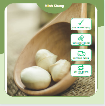 500G Nhân Macca Sạch Lâm Đồng Cao Cấp Đã Sấy chín ( nhân nguyên)