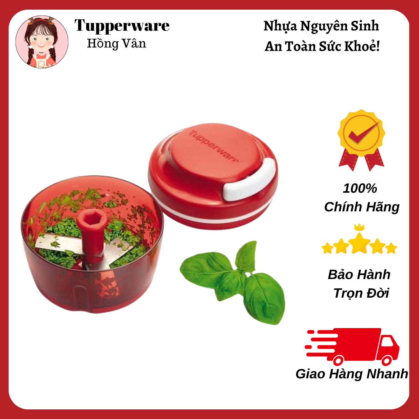 Dụng cụ xay thực phẩm Turbo Chopper Tupperware, Cầm Tay không dùng điện.