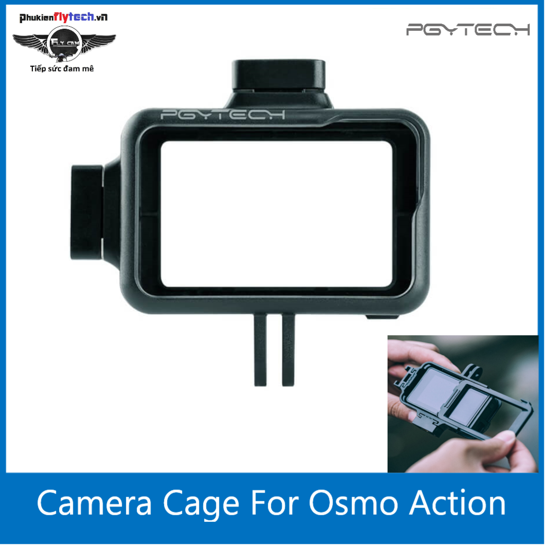 Khung bảo vệ Osmo Action – PGYTECH - Osmo Action Protection cage – PGYtech - Hàng chính hãng - Bảo vệ tuyệt đối tránh va đập, hỏng máy, chất liệu nhựa cao cấp - Chất liệu PC, sillica gel.