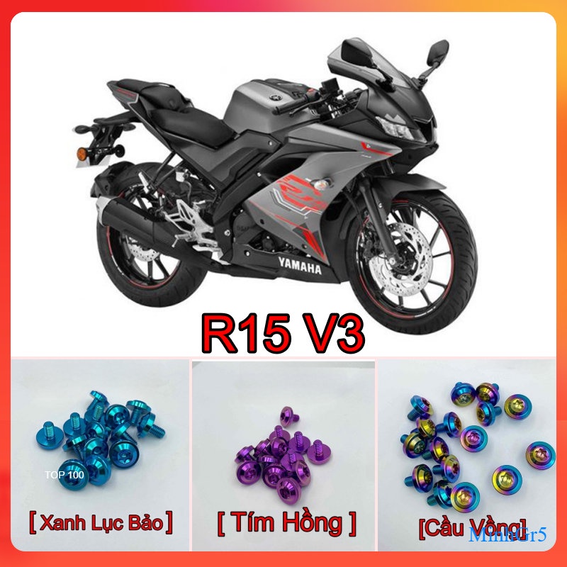Full ốc titan gr5 xe yamaha r15v3