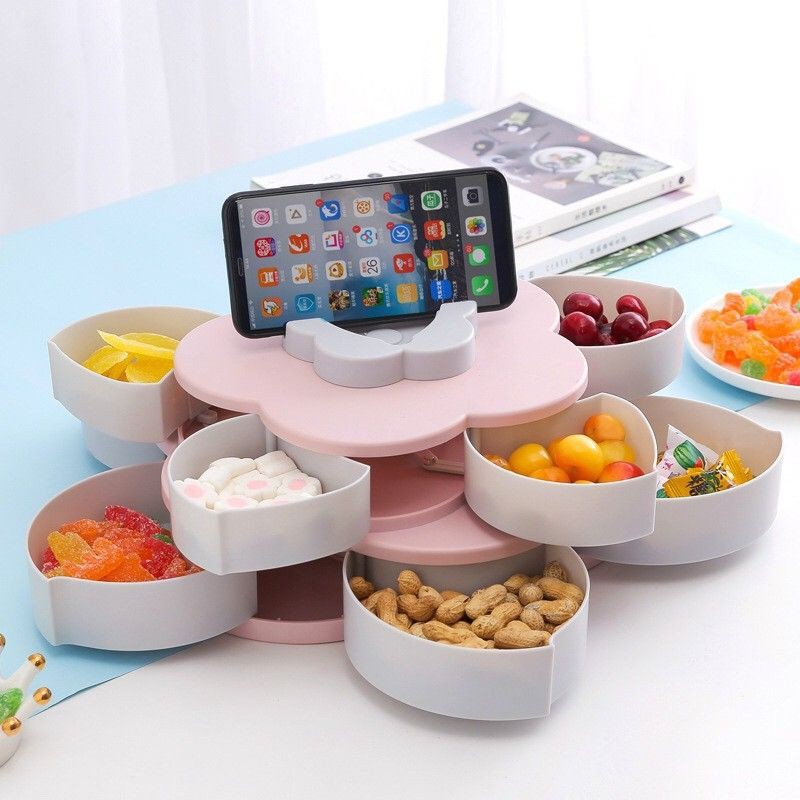Khay mứt xoay 5 cánh
