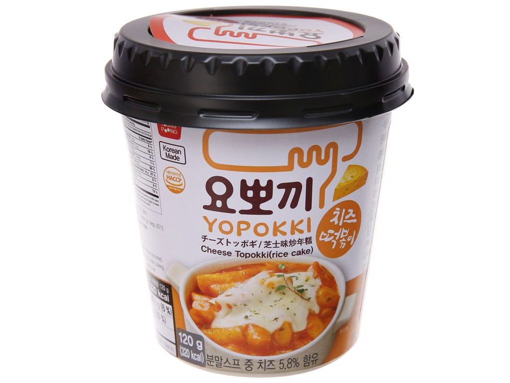 BÁNH GẠO TOPOKKI VỊ PHÔ MAI 120G