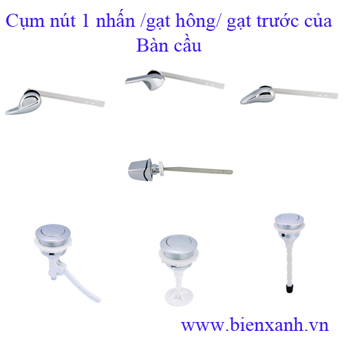 Nút nhấn bàn cầu / cần gạt nước bồn cầu các loại HKC-GT23, HKC-GT24, HKC-GT25, HKC-GH26, HKC-MN27, HKC-MN32, HKC-MN35