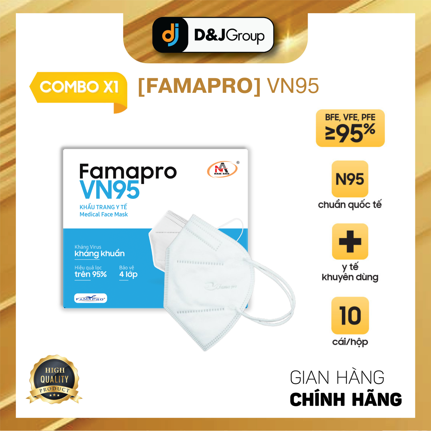 Khẩu trang y tế 4 lớp famapro vn95 chuẩn n95