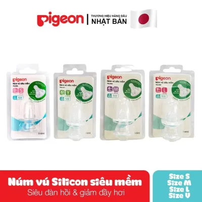 [HCM]Núm Ty Thay Bình Cổ Hẹp Pigeon Siêu Mềm Đủ Size S/M/L/Y (4)