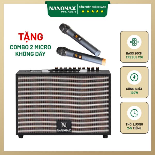 ( MỚI 2024 )Loa Kéo Karaoke Công Suất Lớn NANOMAX K01,Loa Kéo Xách Tay Chính Hãng, loa karaoke bluet