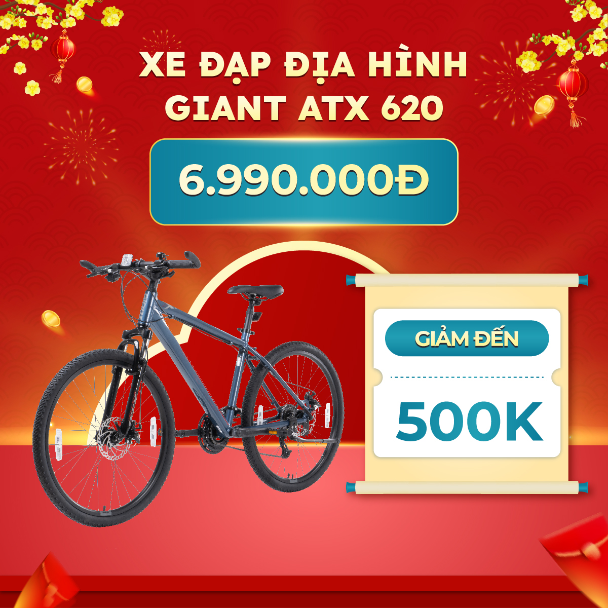 [TRẢ GÓP 0% ][FREESHIP] XE ĐẠP THỂ THAO ĐỊA HÌNH MTB GIANT ATX 620 – BÁNH 26 INCHES – 2022