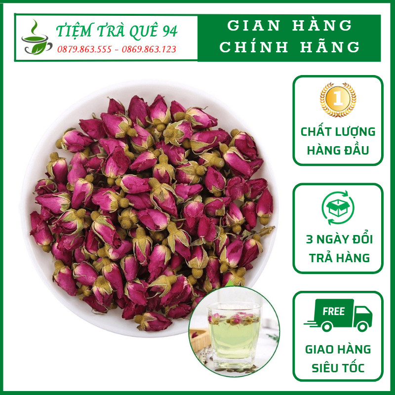 Trà hoa hồng đà lạt, hoa hồng sấy khô nguyên bông, trà hoa hồng giúp làm đẹp da và ngủ ngon