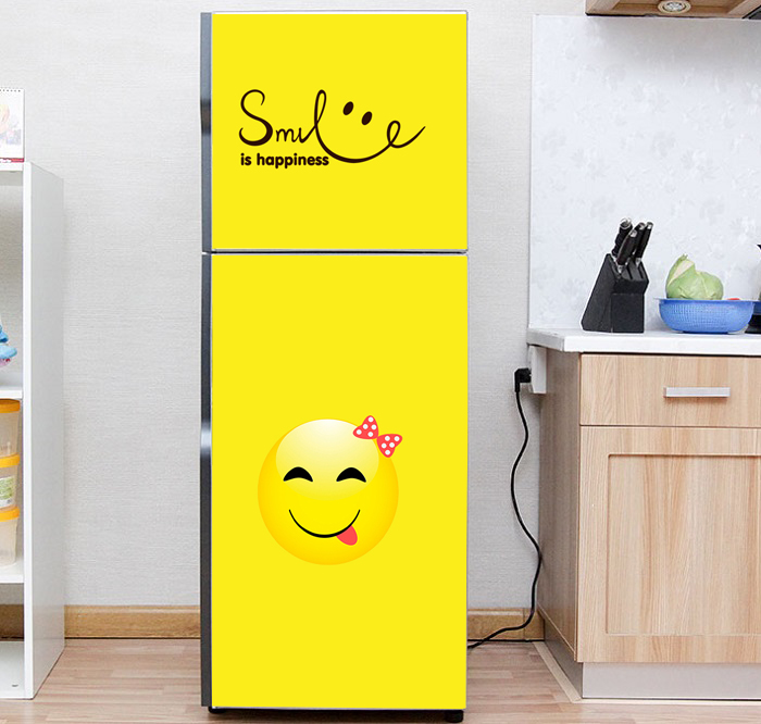 Decal dán tủ lạnh cao cấp - smile 1
