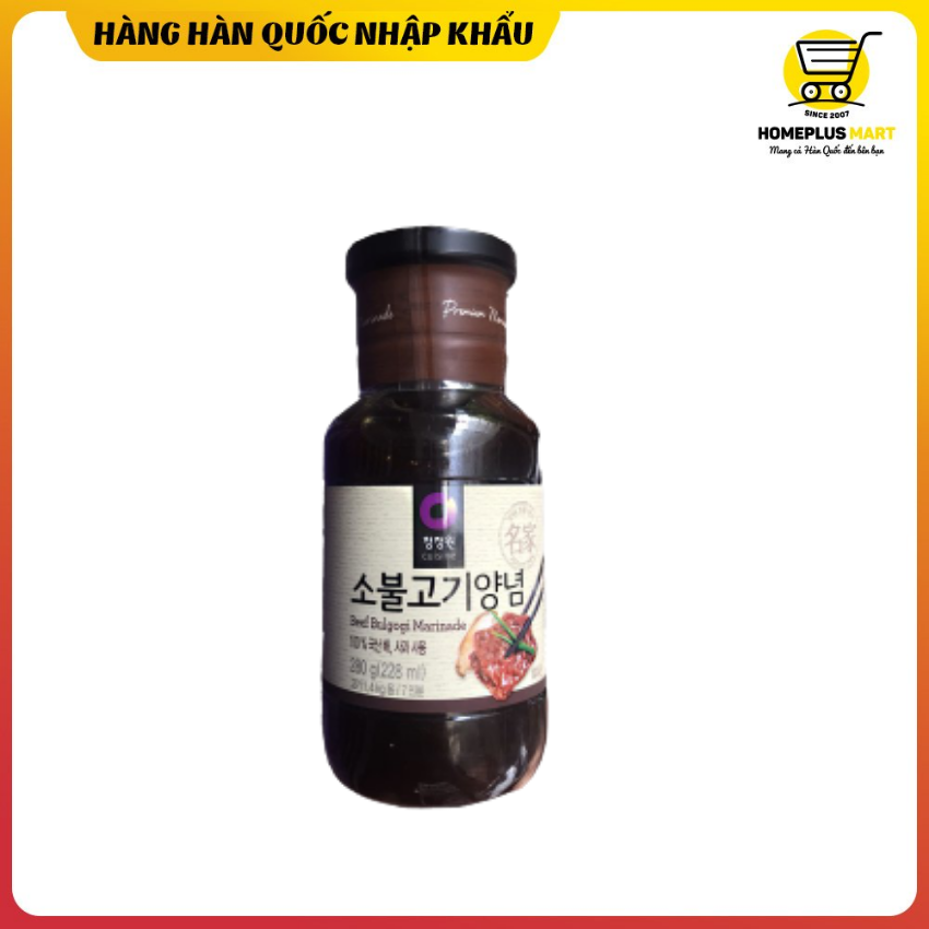 Sốt ướp thịt bò xào hiệu Daesang, nhập khẩu Hàn Quốc 280g, món ăn ngon đúng điệu chỉ trong 10 phút ướp, homeplus mart